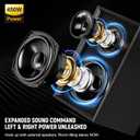 Home Karaoke System with Wireless Microphones & Speakers, Bluetooth Amplifier Set for Family Parties & Home Entertainment