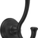 TUNNY Towel Hook Bathroom-2 Pack Matte Black Double Robe/Towel Hook Wall Mounted Hook for Bathroom Bedroom Kitchen