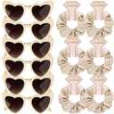 Satin Bridesmaid Scrunchies Bachelorette HairTies Set of 6 sunglasses Bridal Shower No Damage Hair ties ideas Gift for Wedding Party Favors Bridesmaid Proposal Gifts