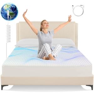 Grounding Sheets King Size,Earth Grounded Fitted Bed Sheet 10% Pure Silver Fiber + 90% Organic Cotton, Bed Grounding Kit with grounding Cord for Improved Sleep & Wellness(Beige,King - 80"x78"x15")