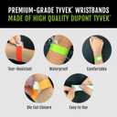 1,200 WristCo Neon Blue Tyvek Wristbands for Events - Tamper-Proof Design & Fluorescent Color Prevent Reuse Premium-Grade Bracelets for Hospital & Medical ID, Party & VIP Identification