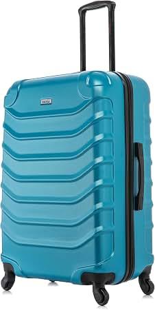 InUSA ENDURANCE Luggage with Spinner Wheels | Durable Lightweight Hardside Suitcase, Spacious Travel Bag with Handle and Trolley | 28-Inch Large Checked Luggage | Teal