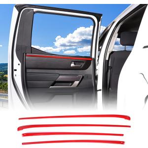 Aunginsy Car Inner Door Panel Strips Trim Compatible with Toyota Tundra Crew Max 2022-2026, Pickup Truck Front Rear Door Armrest Panel Molding Decorative Cover Protector ABS Interior Accessories