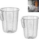 ZECNG 2Pcs 18/8 Stainless Steel Dishwasher Cutlery Basket Kitchen Chopstick Holder Organizer for Kitchen Utensils Clean Up, Drying, or Storing-Dishwasher Basket for Small Items