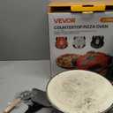 VEVOR Indoor Pizza Oven, 12-Inch Electric Pizza Maker, 788F Countertop Cooker with 5 Modes, 1200W Dual Temp Controls, Thermometer & Viewing Window, Compact Home Baker Pan for Crispy Pizza, Black