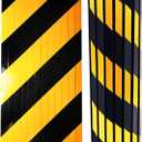 Garage Smith GWP06 Garage Wall Protector Foam Wall Column Corner Guard for Parking Garages - Reflective Wall Edge Protector - Wall Corner Edge and Bumpers Guards (2-Pack(Black Yellow)) (2-Pack(Black Yellow))