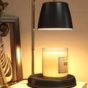 Candle Warmer Lamp with Timer and Dimmer - Electric Candle Lamp Warmer for Jar Candles - Ideal Home Decor Gift for Women, Daughter, and Mom - Includes 2 Bulbs (Black & Gold)