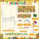 Haull 95PCS Tiki Bar Hut Kit LED Luau Hawaiian Party Decorations with Portable Table Tiki Bar Banner Table Skirts Tropical Garlands Flowers Straws and LED Lights for Summer Pool Beach Parties(Bamboo)