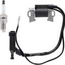 FitBest Ignition Coil & Spark Plug for Honda GX240 GX270 GX340 GX390 8HP 9HP 11HP 13HP, Predator 212, Lawnmower, Generator, Tractor, Engine Replacement, OEM 30500-ZF6-W02