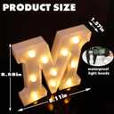 2 x Small Led Marquee Letters, Light Up Letters, 8.58 Inch Led Letter Lights, Battery Powered Lighted Sign for Table, Party, Birthday, Christmas Decor (Letter M)