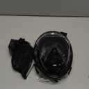 Kids Snorkel Mask Full Face, Snorkeling Gear for Kids 2-14 with Camera Mount, 180 Degree Panoramic View Snorkeling Set Anti-Fog Anti-Leak (Black)