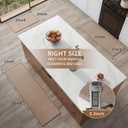 Kitchen Mat Kitchen Rugs Sets of 2 PCS Non Slip Washable, Linen-Like 0.3" Thick Cushioned Absorbent Kitchen Mats for Floor, Mild Anti-Fatigue Sink Laundry Standing Mat, Brown 17"x30"+17"x59"