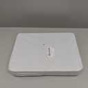 GIB Rectangular Rattan Serving Trays with Handles, Small Woven Poly Wicker Baskets Trays for Coffee Table Decor, Bread, Flat Shallow Platters for Fruit, Snacks, Set of 2