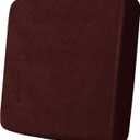 Leather Look Couch Cushion Covers Sofa Seat Slipcovers Sets Couches Furniture Protector for Sectional Armchair Loveseat Pets Kids Stretch Spandex Fabric (1 Cushion Armchair, Burgundy)