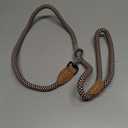 Mile High Life Rope Leash with Genuine Leather Connection, Heavy Duty Leash for Medium & Large Dogs (Brown, 48 Inch)