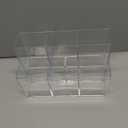 Acrylic Pen Holder, Multifunctional Transparent Pen Holder, Transparent Makeup Brush and Desk Accessories with 6 Compartments for Classroom, Bedroom Tytlyworth