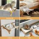 2 x Cat Window Perch, Cat Window Hammock Adjustable Window/Floor Double-use Hammock for Windowsill, Bedside, Drawer and Cabinet