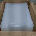 IRIS USA 40 Qt Stackable Plastic Storage Bins with Lids, 4 Pack - BPA-Free, Made in USA - See-Through Organizing Solution, Latches, Durable Nestable Containers, Secure Pull Handle - Clear