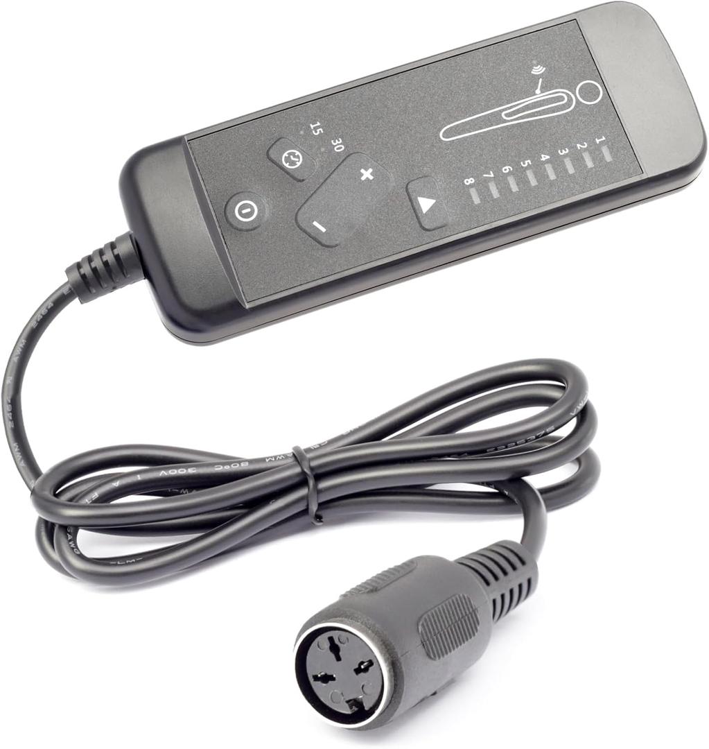 3 Pin Replacement Vibration Massage Remote Handset Controller for Recliner Lift Chair, Massage Remote Controller for 8 Massage Mode 5 Massage Intensity 15min/30min Timer, black