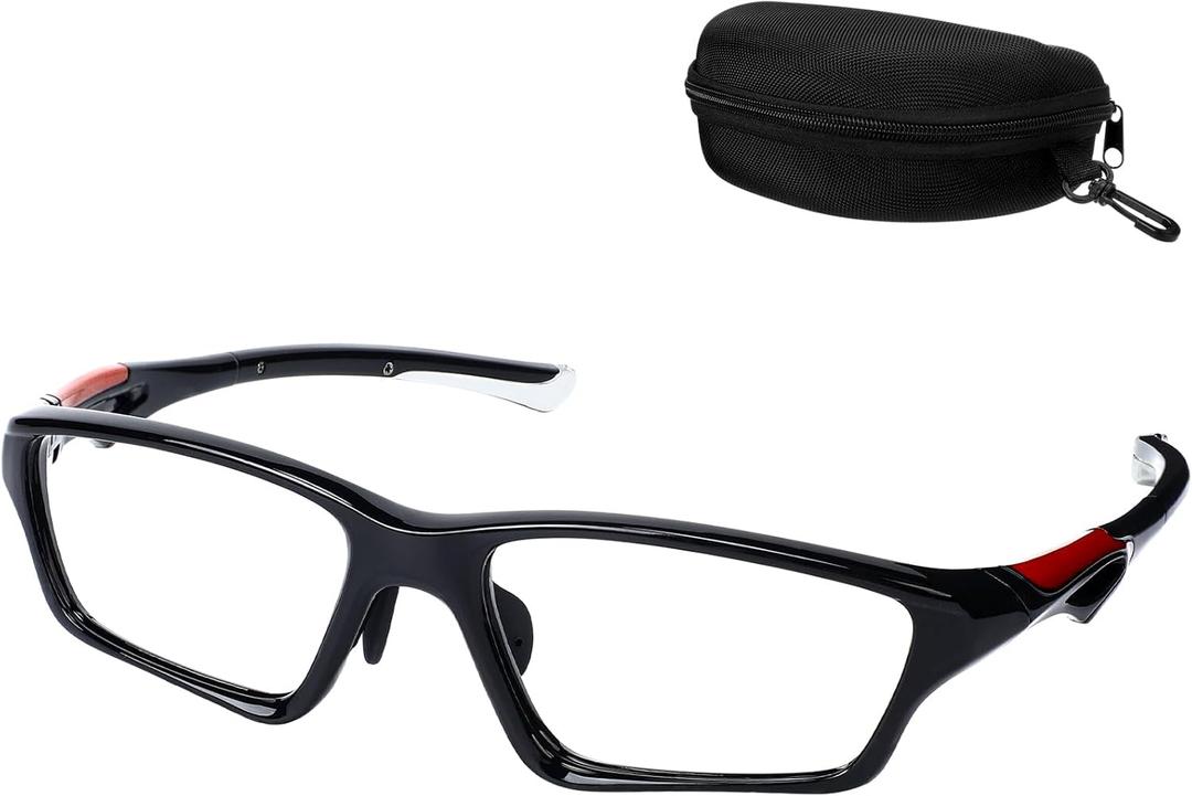 Tallew 1 Set Lensless Protective Glasses with Case Sport Goggles Compatible with Pickleball Without Lenses Protective Eyewear