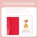 2 x Funny Valentines Day Card for Boyfriend Husband Him, Cute Valentines Day Card with Red Envelope and Sticker for Girlfriend Wife Her, You Set My Heart on Fire (EXP 08/11/26)