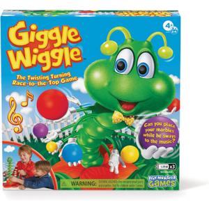 Giggle Wiggle Board Games for Kids, Hand-Eye Coordination, Preschool Games, The Twisting-Turning Race to Get Your Marbles to The Top Game, Ages 4+, Batteries Not Included