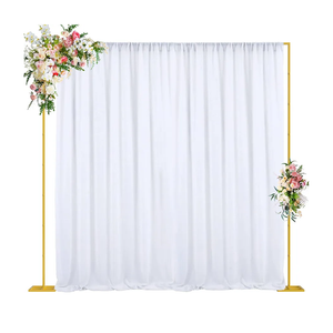 Wokceer 10x10 FT Backdrop Stand Heavy Duty Pipe and Drape Kit, Adjustable Gold Backdrop Stand for Wedding Birthday Party Photography Photo Booth Background Christmas Decoration