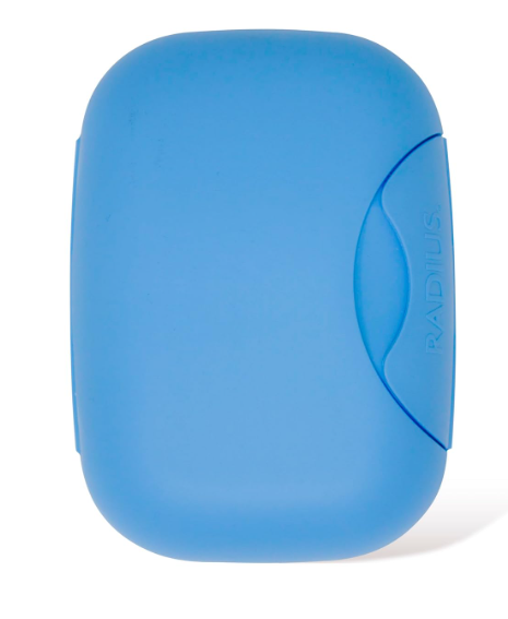 RADIUS Soap Travel Case, BPA-Free Recycled Plastic, Leakproof, Portable for Bathroom, Gym, Home, Camping - Light Blue 