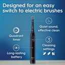 Oral-B Rechargeable Electric Toothbrush, iO2 Starter Kit, 3 Cleaning Modes, Automatic Pressure Sensor to Protect Gums, 2 Brush Heads, Night Black