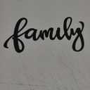 ViveGate Metal Family Signs for Home Decor Wall, 18"X9" Black Family Sign Heavy Iron Happy Family Wall Art Cut Out Plaque Family Wall Decor