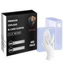 400 Premium Card Sleeves Top Loaders for Trading Cards,35pt Archival Quality Hard Plastic Protectors for TCG OCG Sports Cards Baseball Football Basketball,200 Rigid Toploaders with 200 Penny Sleeves