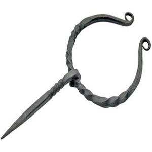 Szco Supplies Medieval Cloak Pin - 3.25" Black Coated Carbon Steel Brooch for Cloaks, Shawls, and Costumes