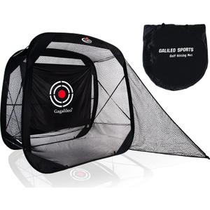 Gagalileo Golf Pop-Up Hitting Cage: Practice Net with Target Portable Backyard Garage Training for Driving Chipping Swing Beginners & Golf Enthusiasts (7X7X4FT)