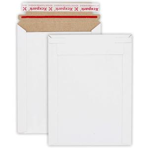 Xxcxpark 25 Pack Rigid Mailers 6.25 x 8.25 inches, Self Seal Photo Document Mailers Premium Cardboard Keep Flat Envelopes for Photos, Pictures, Papers, Files, CD (White)