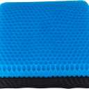 Gel Seat Cushion, Chair Cushions with Non-Slip Cover, Breathable Honeycomb Car Seat Cushion for Pressure Relief Back Pain, Home Wheelchair Office Chair Cushion (16x14x1.6 inch)