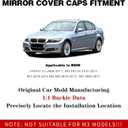 Mirror Cover Caps for E90 LCI- Durable Quality Carbon Fiber Pattern, Compatible with 3 series E90 E91 E92 E93 (2008-2011) - Upgrade Your Ride Now