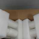 Elegant Ivory White Pillar Candles with Clear Ribbed Glass Holders 24 pcs (12 Unscented Candles+12 Candle Hoders) Perfect for Weddings, Parties, Events, and Home DecorLong-Lasting Burn