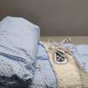 CAROMIO Heated Blanket King Size with LCD Dual Controller, Waffle Weave Fast Heating Electric Blankets, 10 Heat Levels & 1-12H Time Settings, ETL Certified, Machine Washable, Light Blue, 100" x 90"