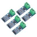 MECCANIXITY 5pcs ACS712 Current Sensor Module 5A Range Hall Effect Current Sensor Current Measuring AC/DC for Detecting Current