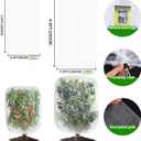 4 Pack Garden Mesh Netting for Plants 2.6x3.3ft - 3.3x4.9ft Insect Bird Netting Pest Barrier Bag with Drawstring 2 Size Fruits Tree Blueberry Bush Netting Cover Bag Protection for Vegetables Tomato