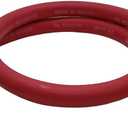 Red Rubber Air Hose Whip 3' Long 1/4" I.D. with 1/4" Male Ball Swivel