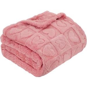 MACEVIA Small Dog Blanket Washable Pet Bed,(29x40 Inch, Pink) | Warm Soft Washable Pet Bed Cover, Fuzzy Puppy Pets Blanket for Dogs and Cats,Plush Pet Throws for Bed,Couch,Sofa,Travel