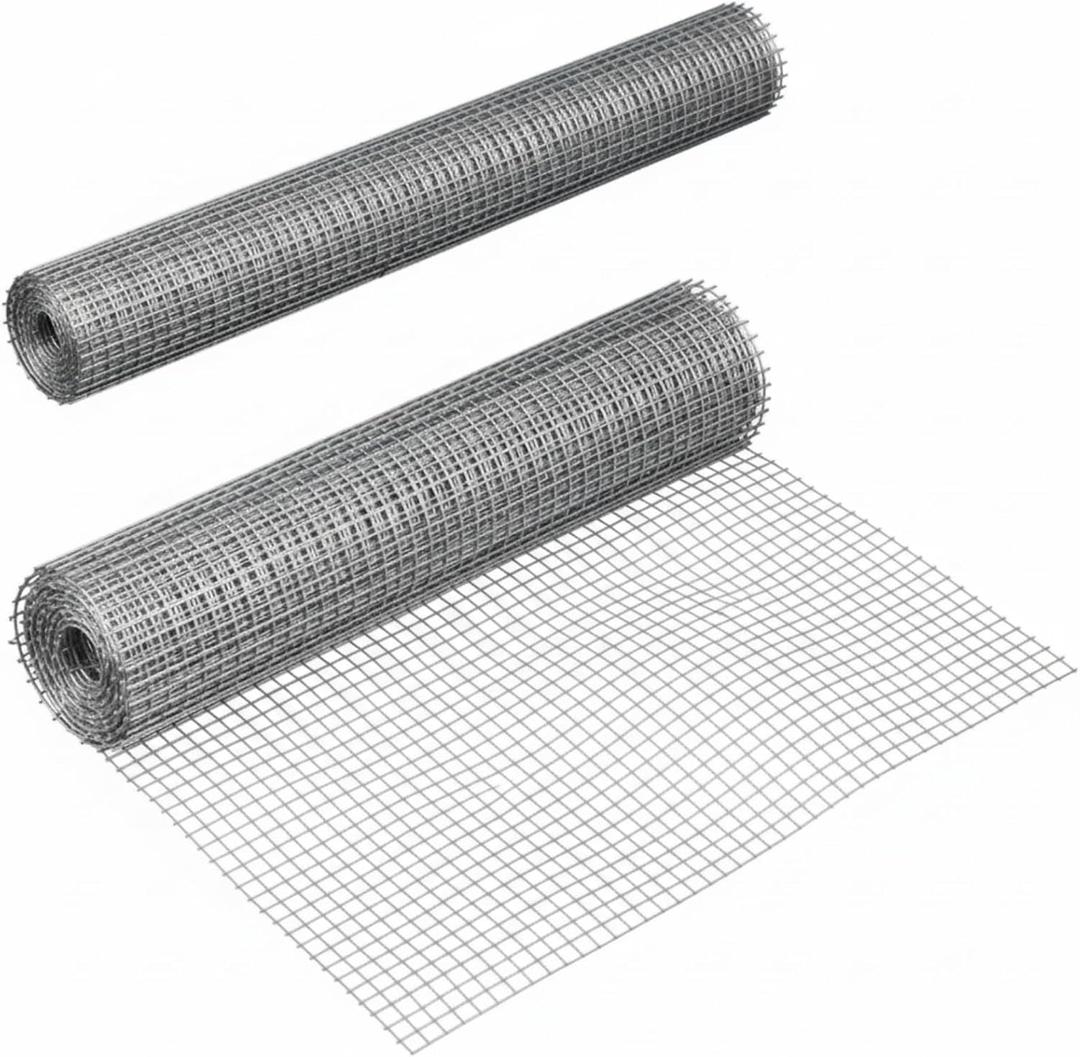 SATINIOR 2 Sheets 13.7 x 40 Inches Chicken Wire Fence Wire Mesh Roll Hardware Cloth Small Galvanized Welded Metal Cage Fence for Crafting Coop Rabbit Snake Poultry Enclosure