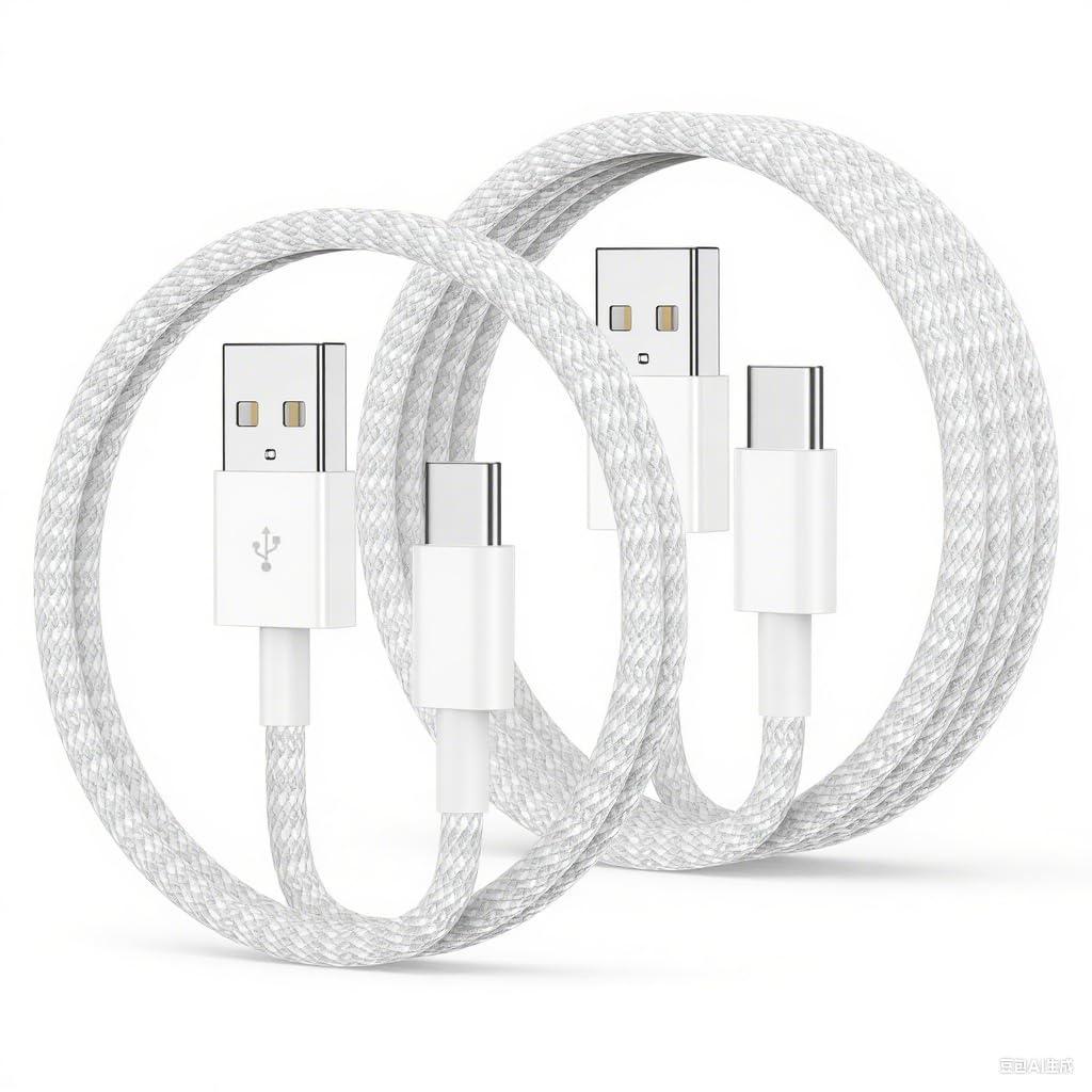 Car Carplay Cable for iPhone 17 16 15 Pro Max, 2Pack [3.3FT+6FT] USB A to USB C Cable Fast Charging, USBC Charger Cord Braided for iPhone 17/16/15 Pro Max/Pro/Plus, for iPad Pro 12.9/11,/Air 5th/4th (Grey)