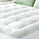 Ultra Soft Twin Size Mattress Topper - Viscose Made from Bamboo Pillow Top Mattress Pad for Back Pain Relief - Naturally Cooling for Hot Sleepers, Green