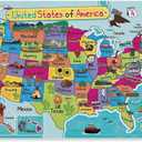 United States of America Map Poster United States Travel Guide USA Map Posterstyle 12x18inch(30x45cm)
