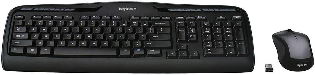 Logitech MK335 Full Size Quiet Wireless Keyboard Mouse Combo - Black/Silver