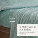 NY Loft Luxury Micro Fleece Sheet Set | Queen Size | Green | Deep Pocket