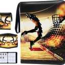 900 Cards Basketball Card Binder, 9-Pocket Card Collections Trading Card Binder 50 Pages Double-Sided Cards Holder with Zipper 3-Ring Card Album for Sports Basketball Card Sleeves Protectors