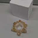 Crystal Lotus Flower Tealight Candle Holders/Glass Tea Light Candlestick Decor Decoration for Christmas Home Wedding Party (Gold 1pc)